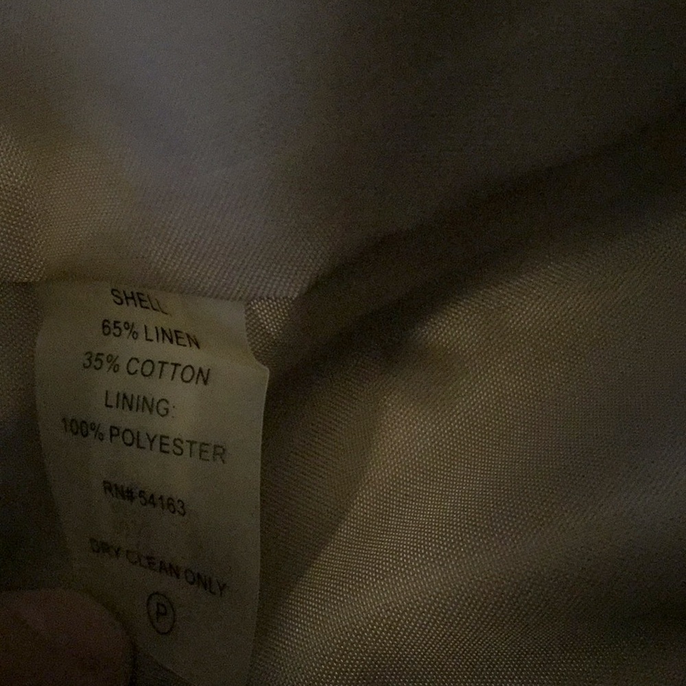 Calvin Klein Linen Blend Tan Beige Tailored Pencil Skirt Sz S - Picture 7 of 8